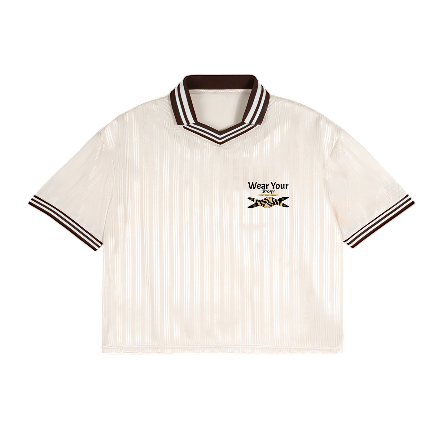 Contrast Stripes Polo Collar T-Shirt