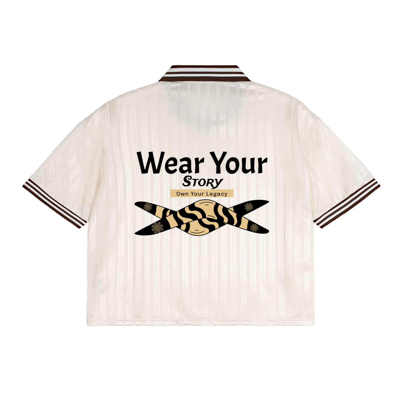 Contrast Stripes Polo Collar T-Shirt