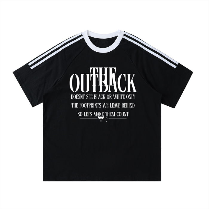 The Outback Contrast Tape Crewneck Cotton Tee